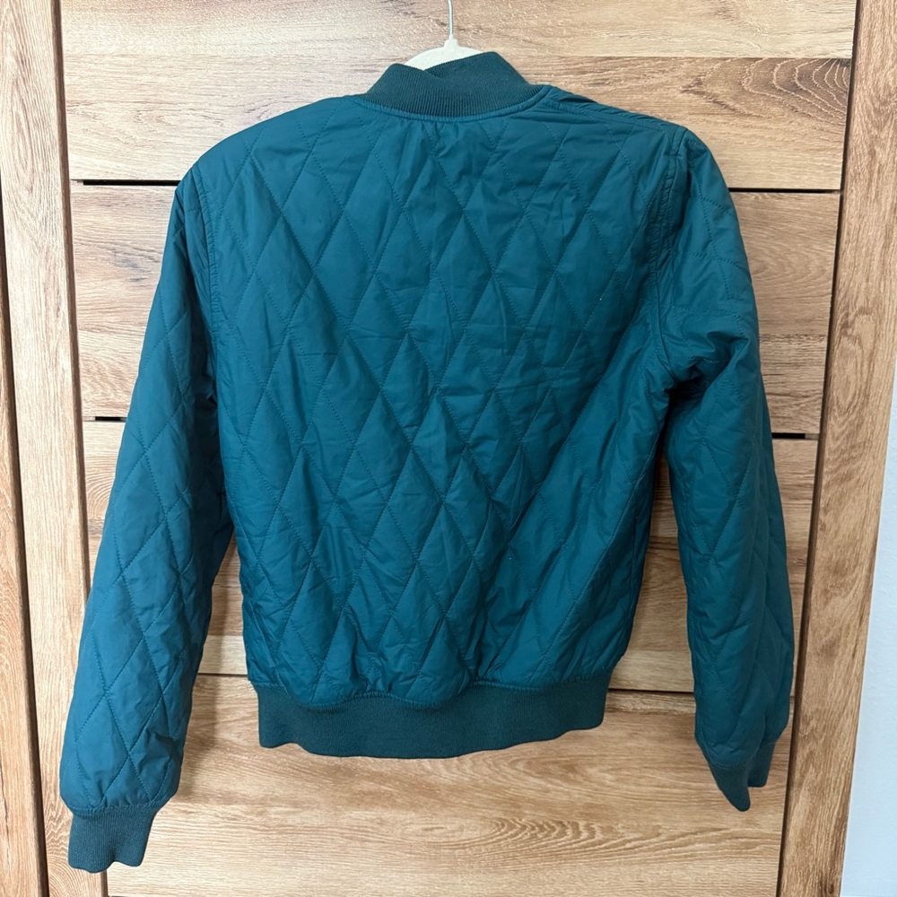 Aritzia Wilfred Free Teal Bomber Jacket Sz S - Picture 2 of 2